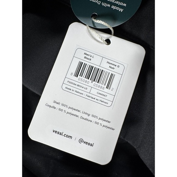 Vessi Trinity Rain Jacket Mens Large Black‎ Hooded Dymatex Waterproof Long Coat - Picture 2 of 10